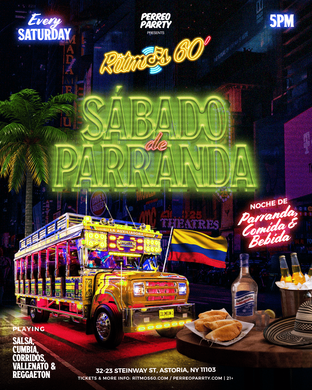 Ritmos: Sabado de Parranda - Colombian Salsa, Vallenato Reggaeton Party NYC