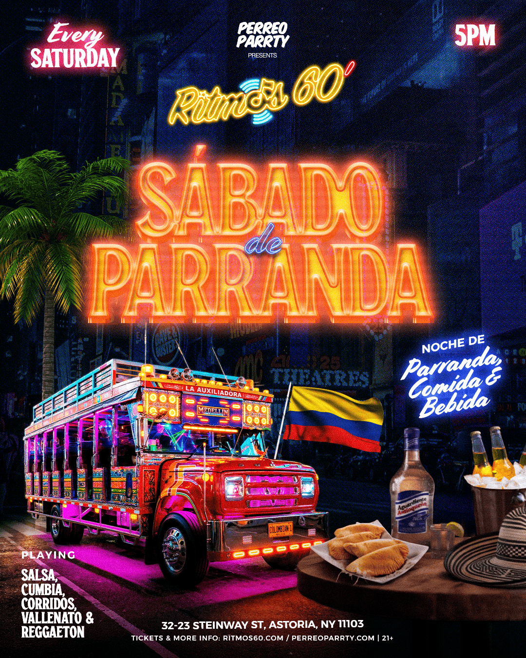 Ritmos: Sabado de Parranda - Colombian Salsa, Vallenato Reggaeton Party NYC