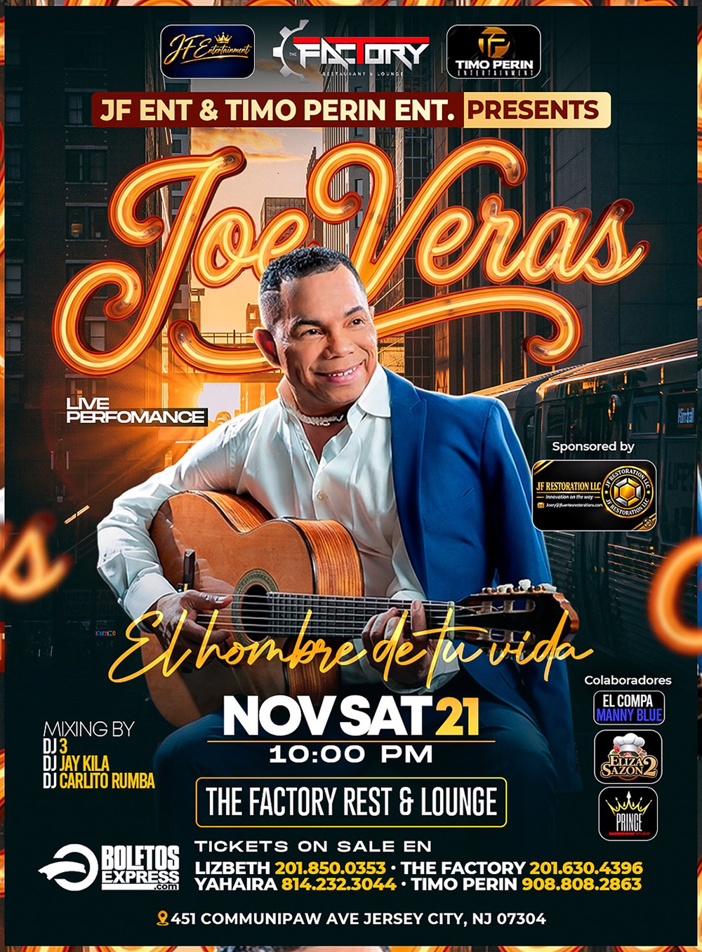 Joe Veras Live Performance