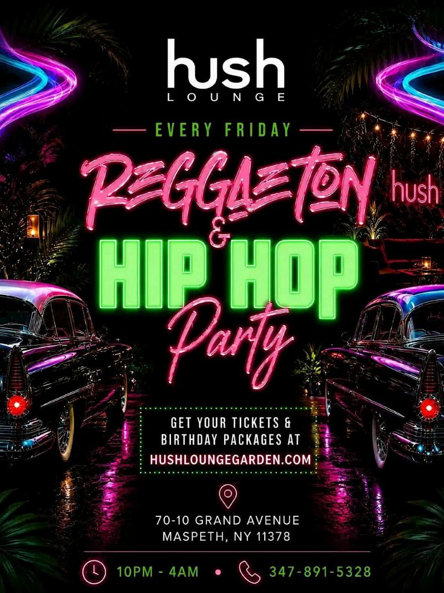 Reggaeton & Hip Hop Party NYC | Hush Lounge Garden Queens – Oct 2nd